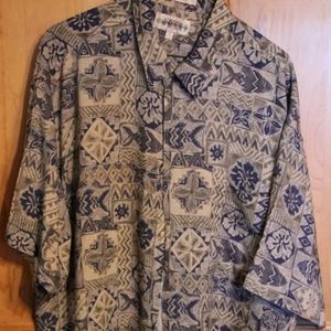 Men's Silk Short Sleeved Shirt